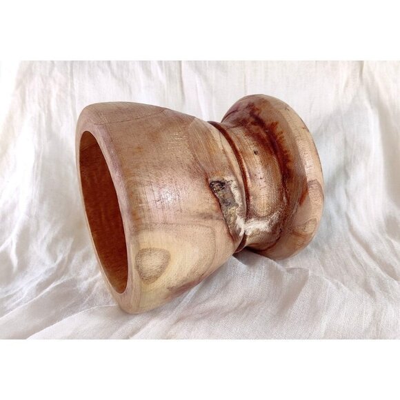 Culinary Corner Wooden Mortar Bowl Decorative Decor Kitchen 5" Tall - Picture 9 of 14